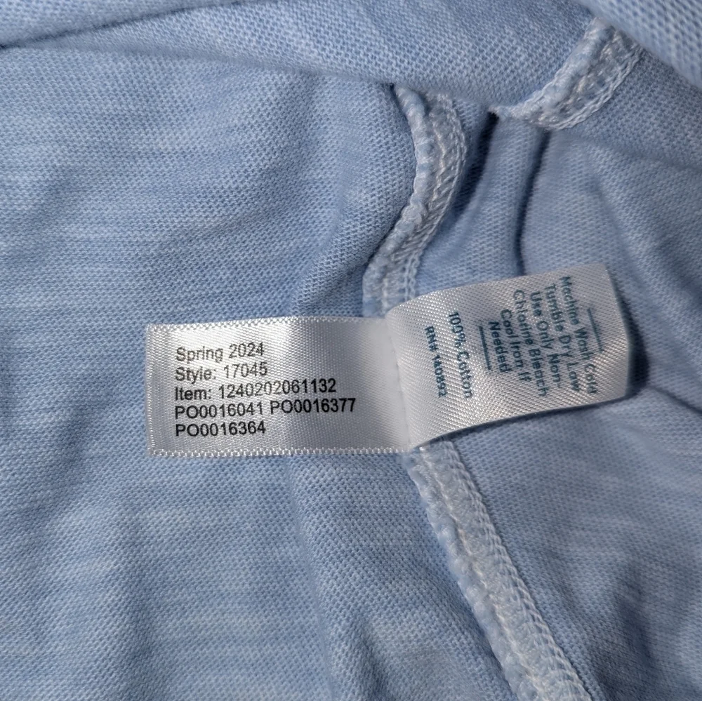 Marine Layer Sadie Vintage Slub Longsleeve Blue Women's XL - Picture 11 of 11